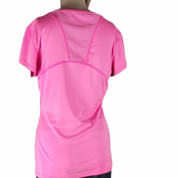 Under Armour Bubble Gum Pink Dry Fit T-Shirt - Picture 2 of 5